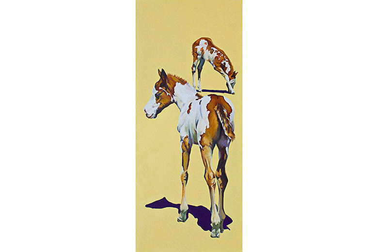 FOALS IN THE FIELD - oil on canvas
(now only available in print)