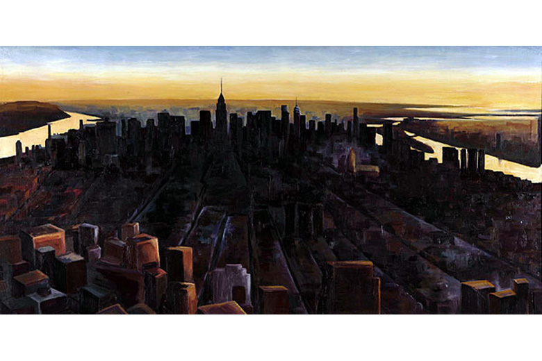 SUNRISE OVER MANHATTAN - oil on canvas
(now only available in print)